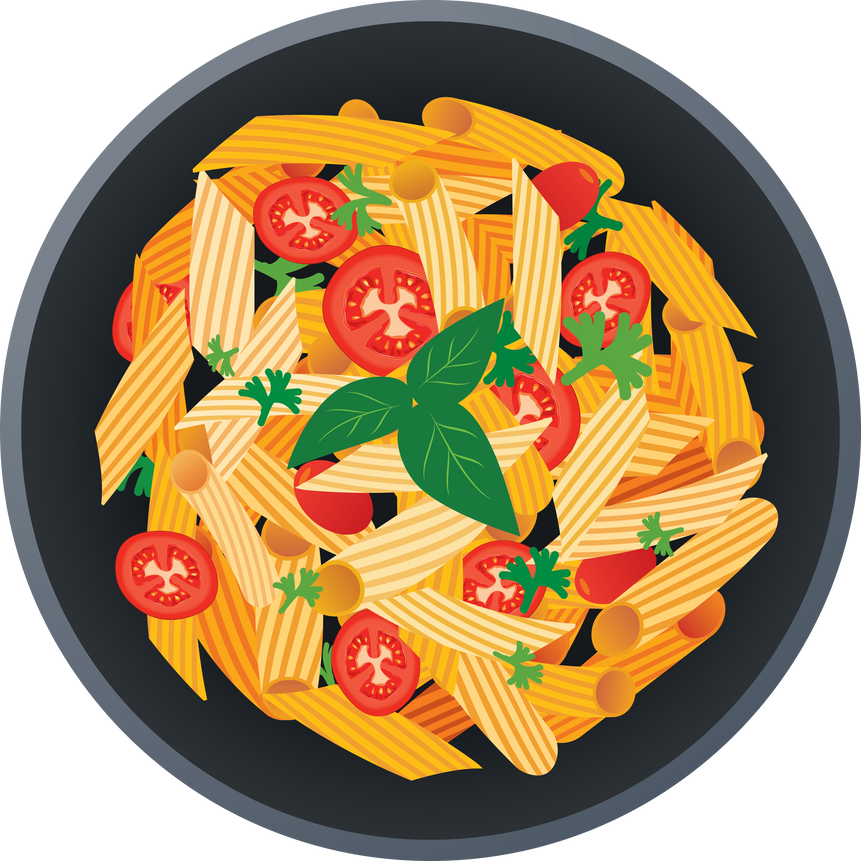 pasta penne italian food.